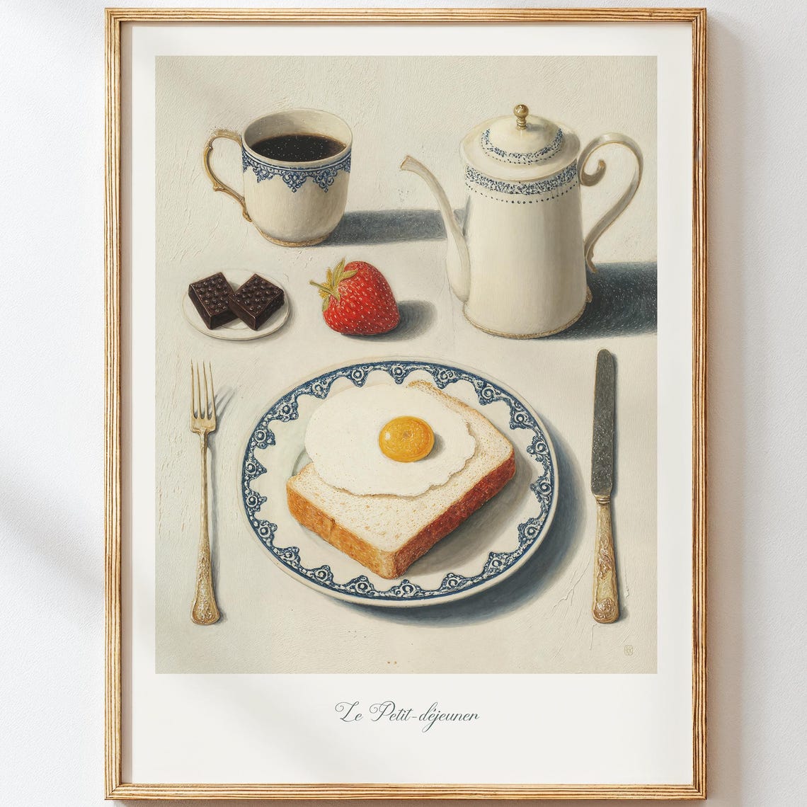 Le Petit Dejeuner French Breakfast Still Life Coffee Toast Poster
