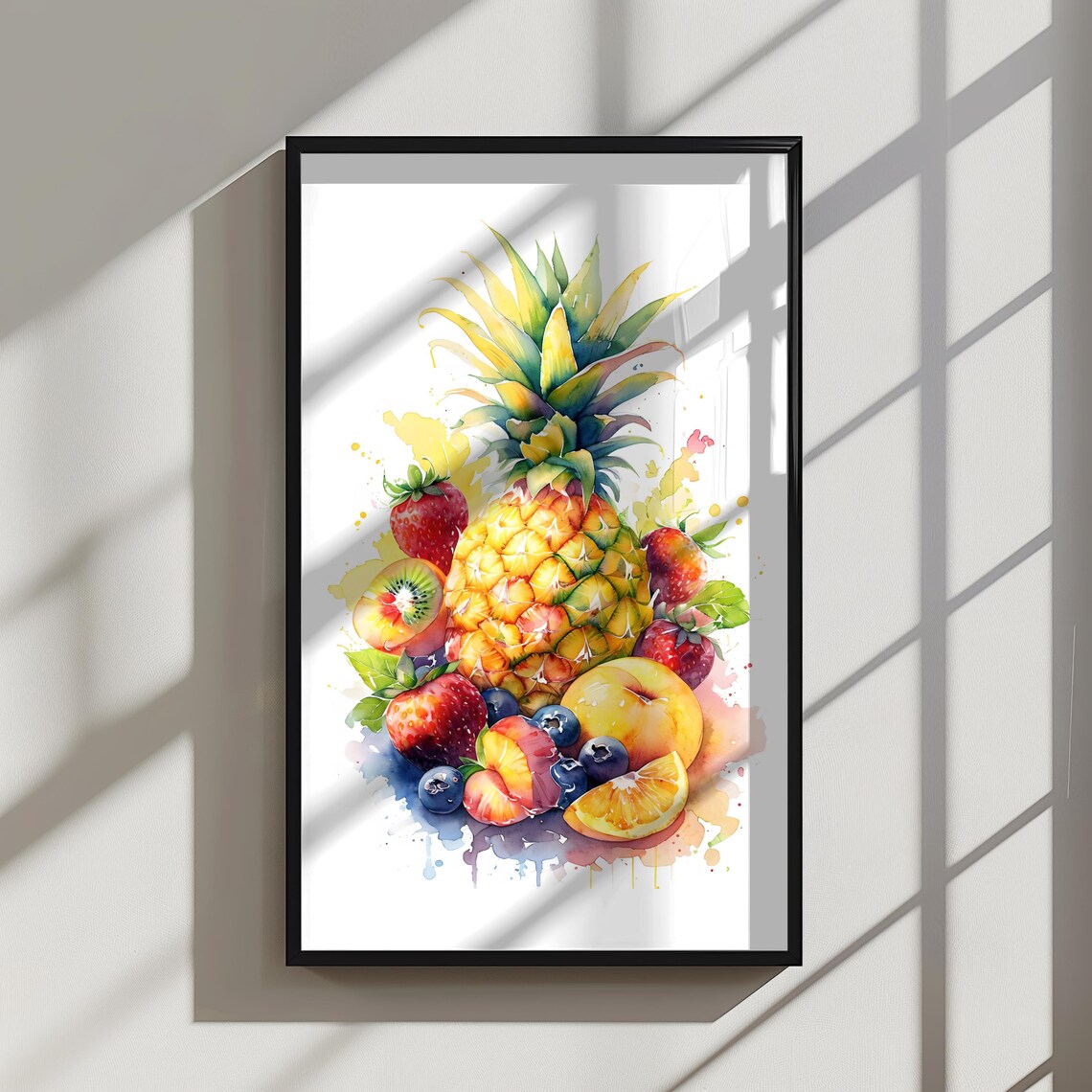 Fruit Mix Art Print, Kitchen Dining Room Decor
