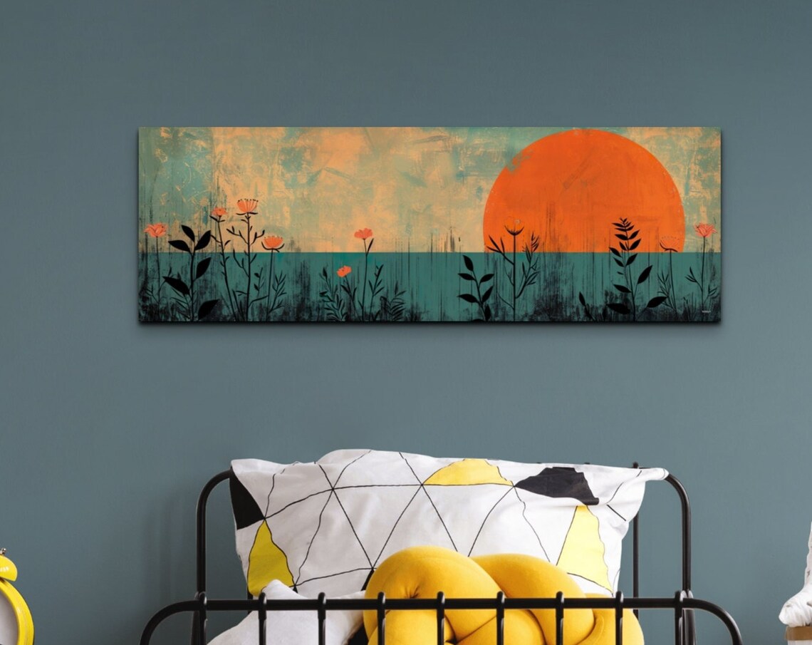 Geometric Mid Century Modern Sunrise Art Print
