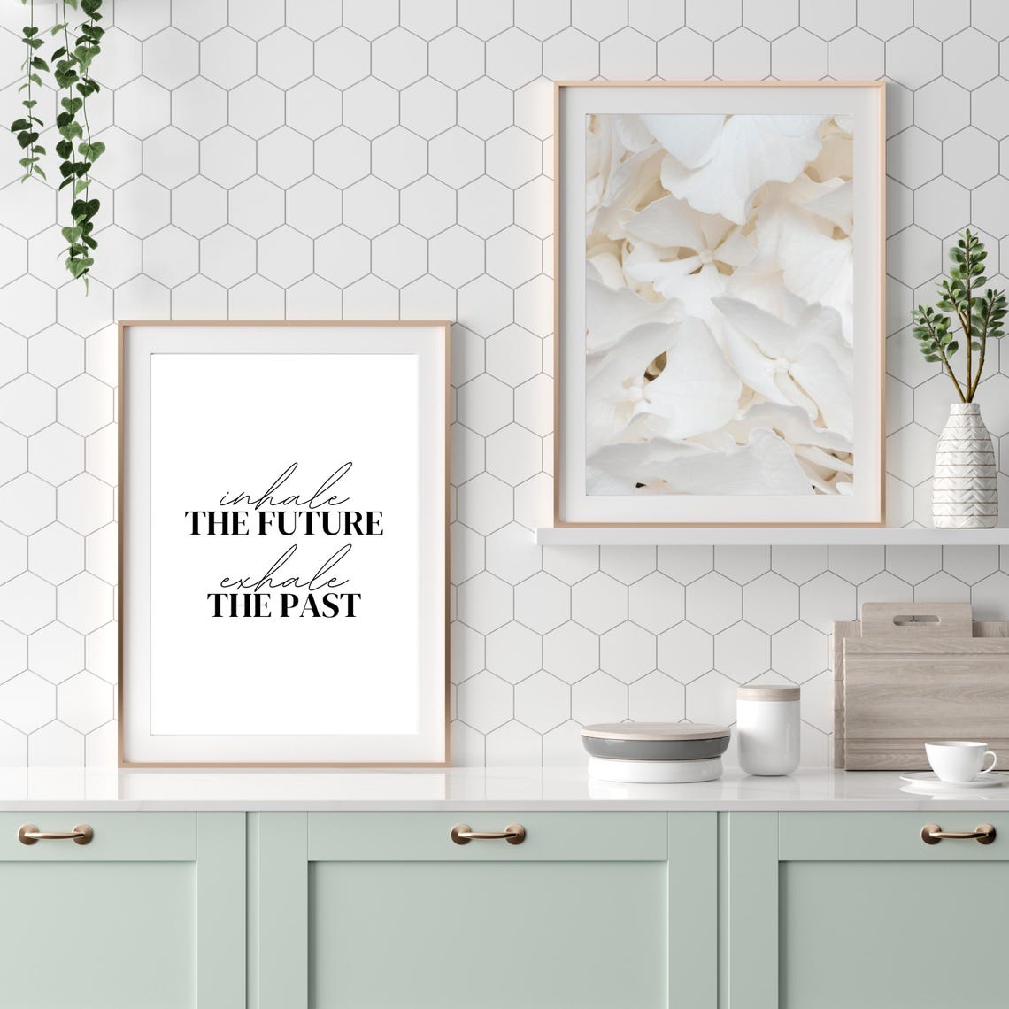 Inhale The Future Exhale The Past Mindfulness Breathing Poster - Image 2
