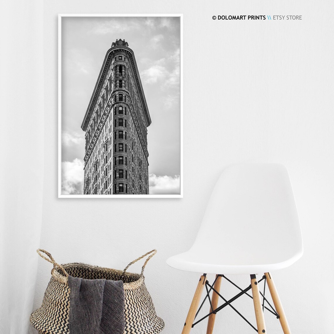 Flat Iron New York Vintage Architecture Travel Poster - Image 3