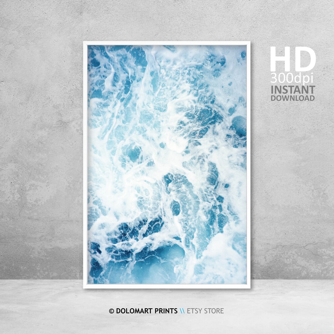 Modern Minimal Water Beach Aesthetic Art Print