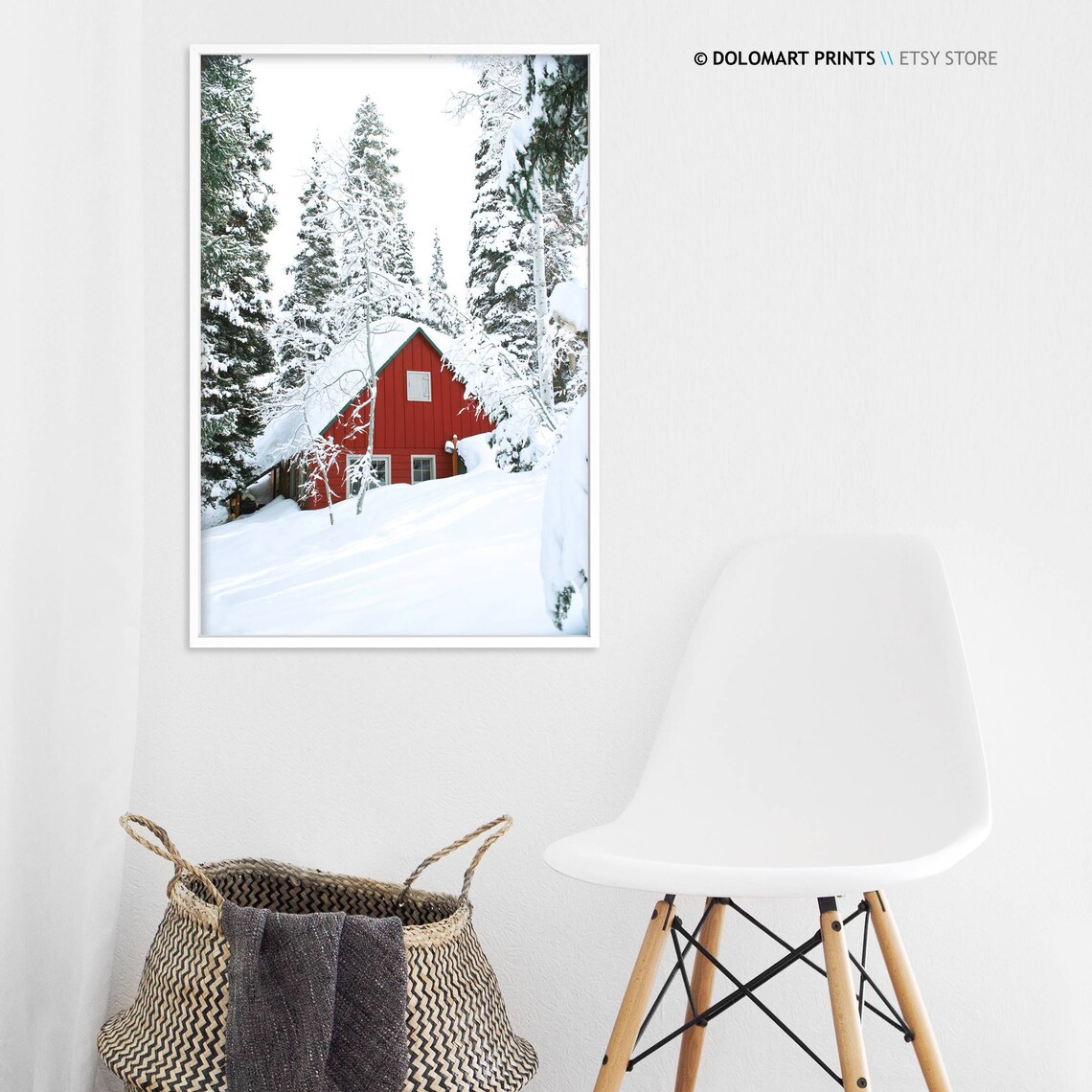 Winter Forest Christmas Art Print, Winter Landscape - Image 4