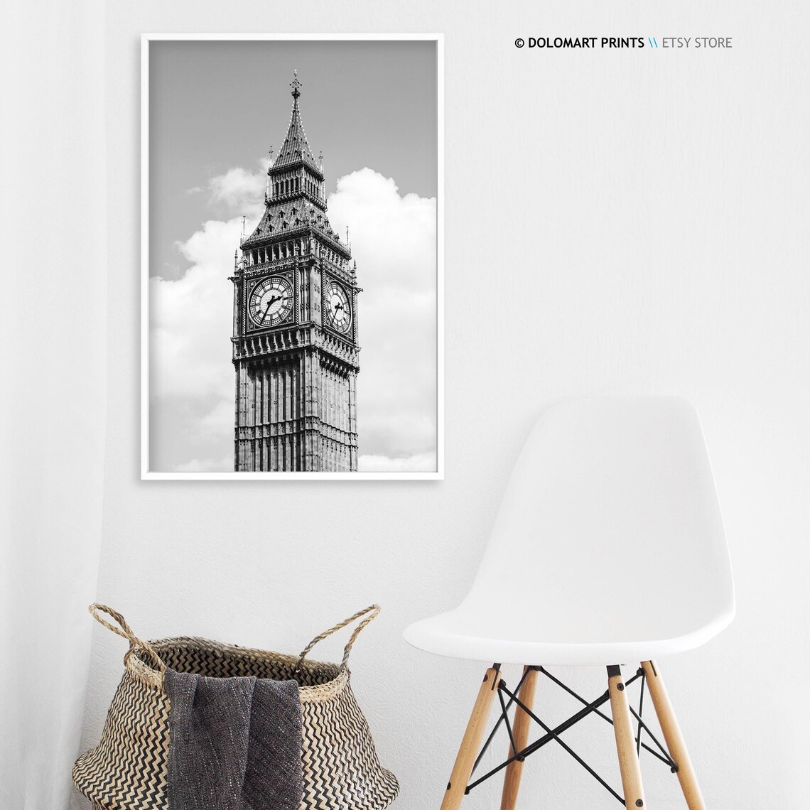 Big Ben Black And White Travel Poster, London - Image 3