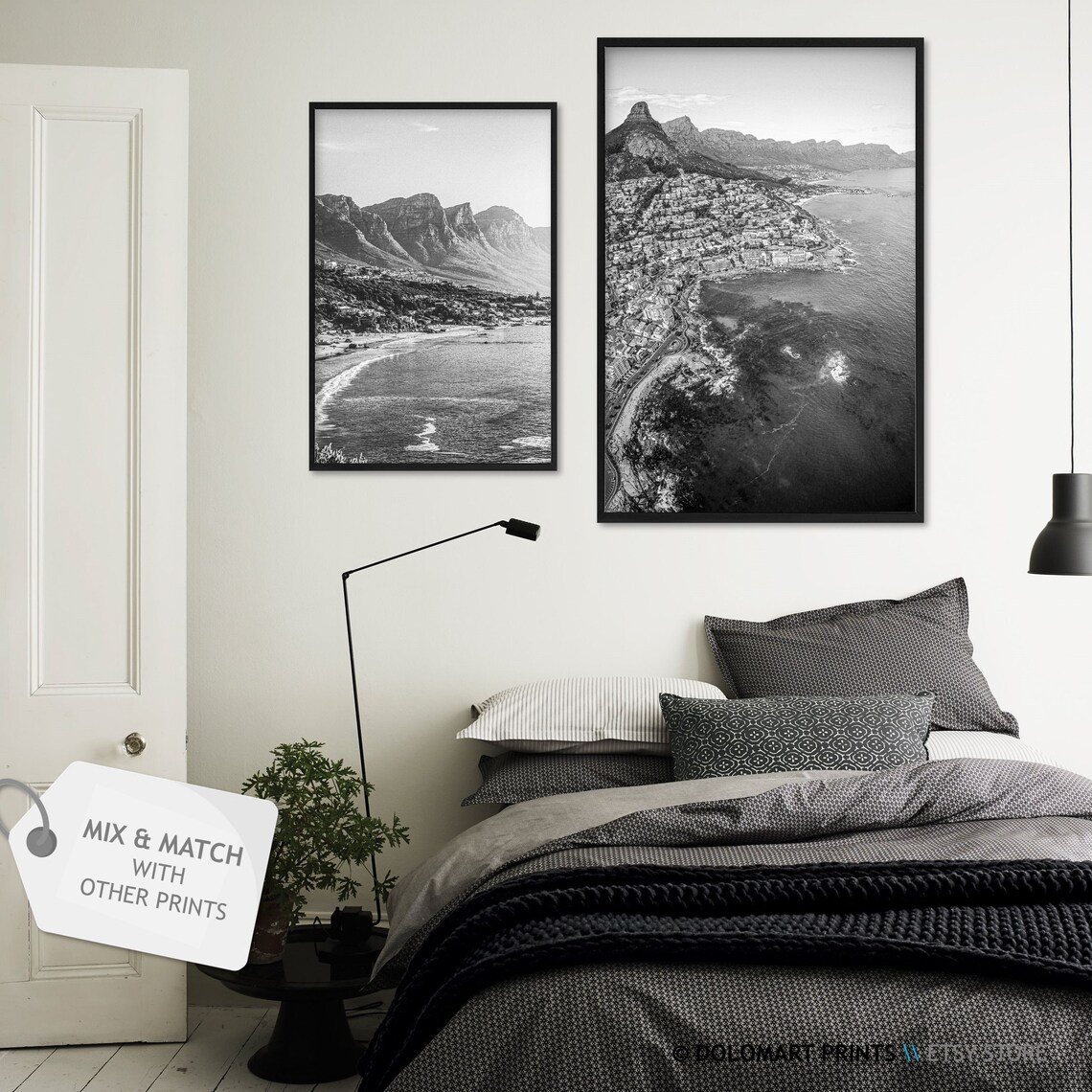 Cape Town South Africa Black And White Travel Poster - Image 2