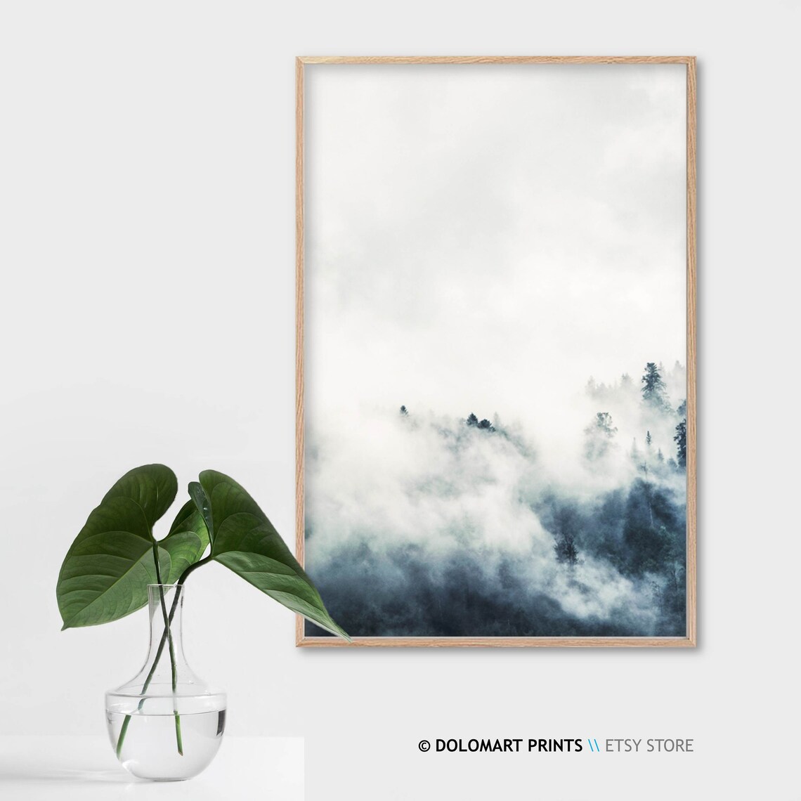 Nordic Forest Landscape Minimal Wall Art Poster - Image 2
