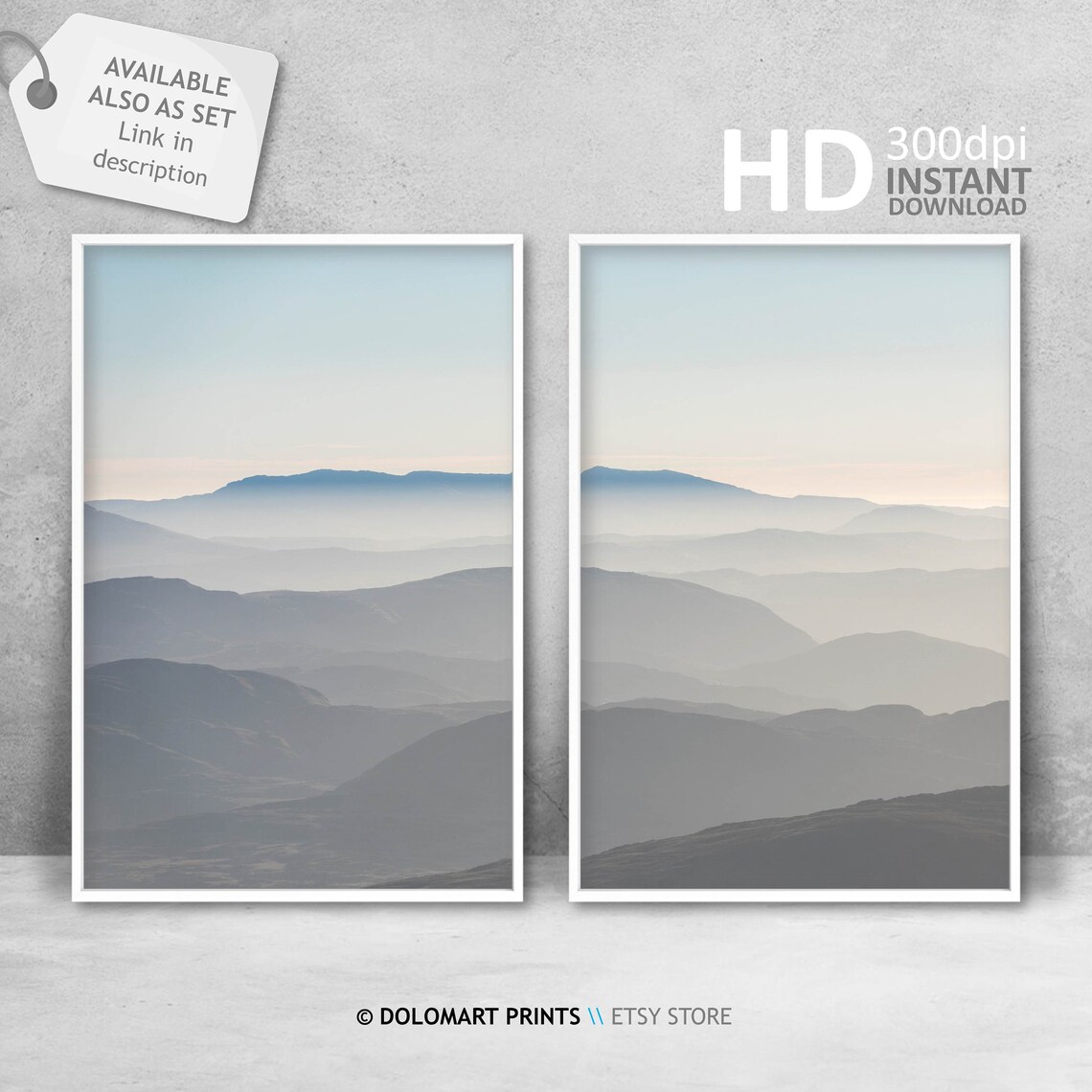 Abstract Mountain Landscape Art Print, Modern Decor - Image 3