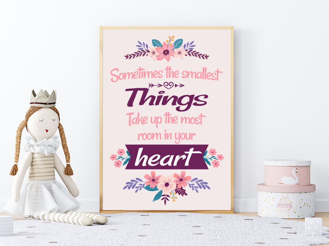 Nursery Wall Art Girls Room Art Print Baby Shower Gift Winnie The Pooh Quote Quote For Baby Girl Girls - Image 2