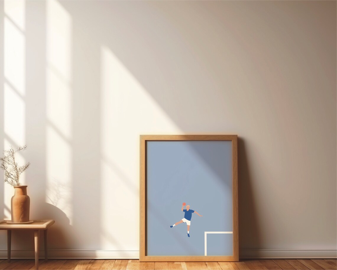 Handballer Poster, Minimal Modern Pop Art Print - Image 4