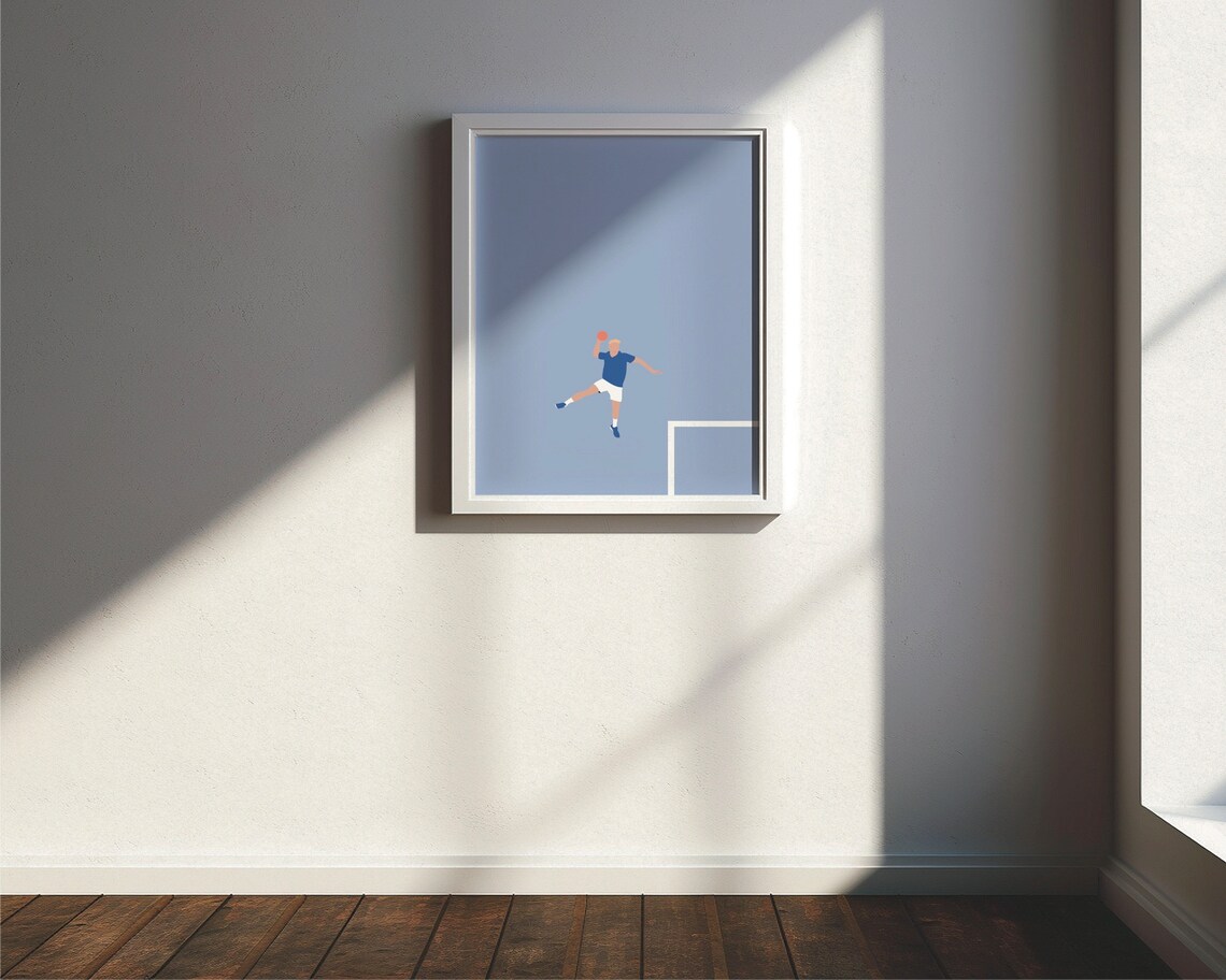 Handballer Poster, Minimal Modern Pop Art Print - Image 3