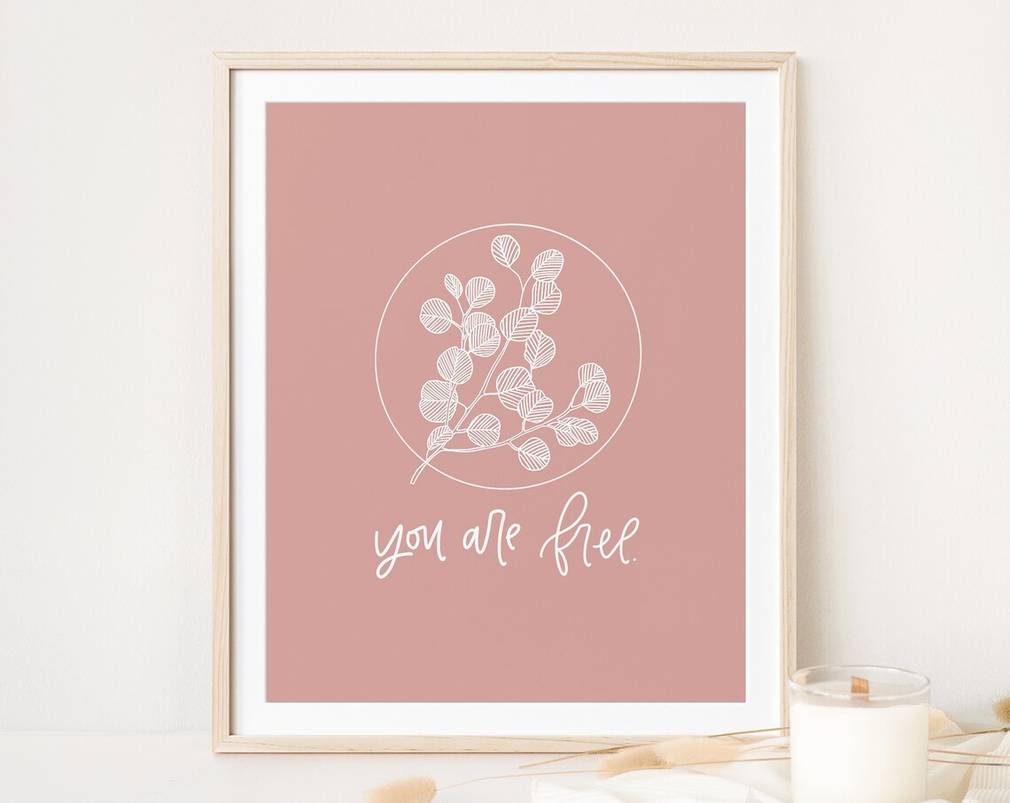 Enneagram 7 You Are Free Affirmation Art Print