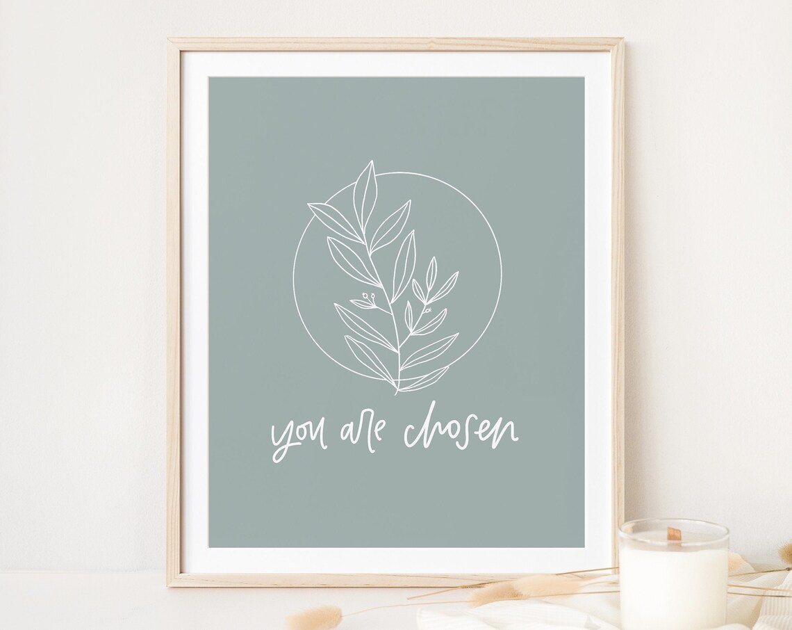 Enneagram 3 You Are Chosen Affirmation Print Positive Wall Art Poster Three