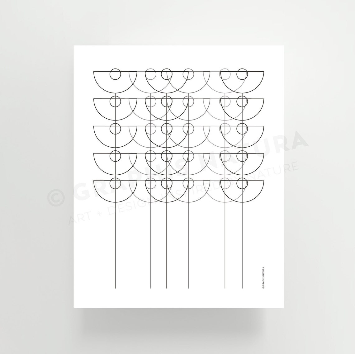 Modern Flower Art Minimalist Floral Wall Art Modern Botanical Line Art Geometric Flower Art Minimalist Floral Art Modern Home Decor - Image 3