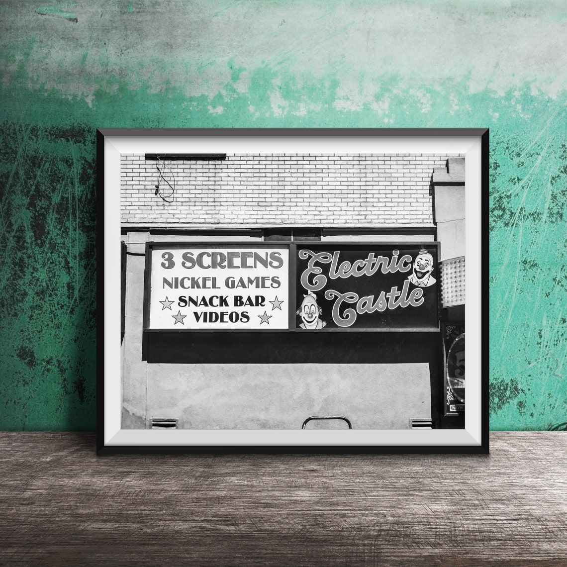 Electric Castle Vintage Arcade Neon Sign Storefront Photo Poster - Image 2