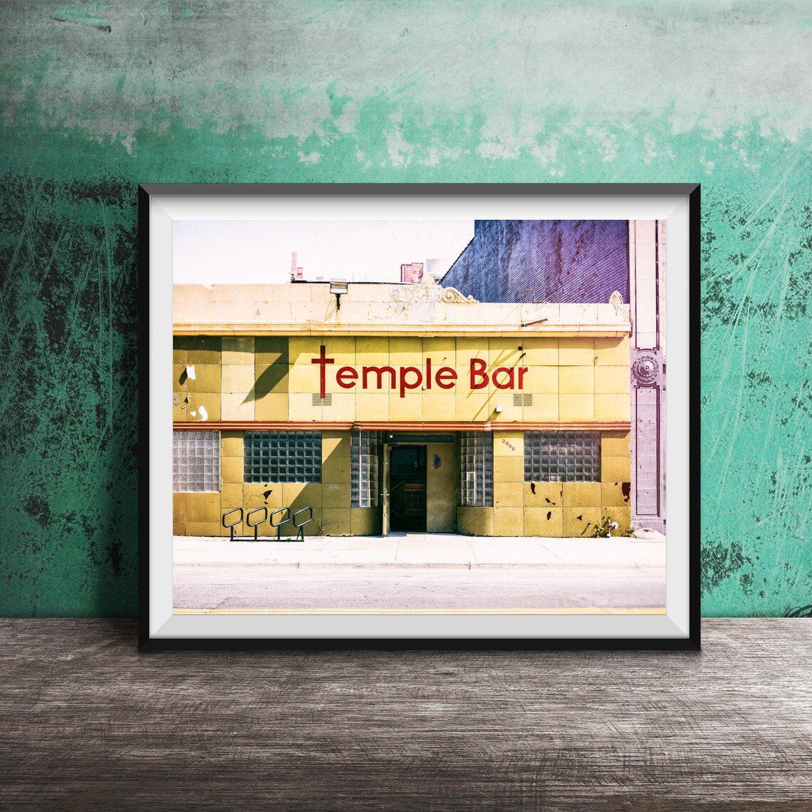 Temple Bar Detroit Yellow Facade Red Lettering Bar Photo Poster