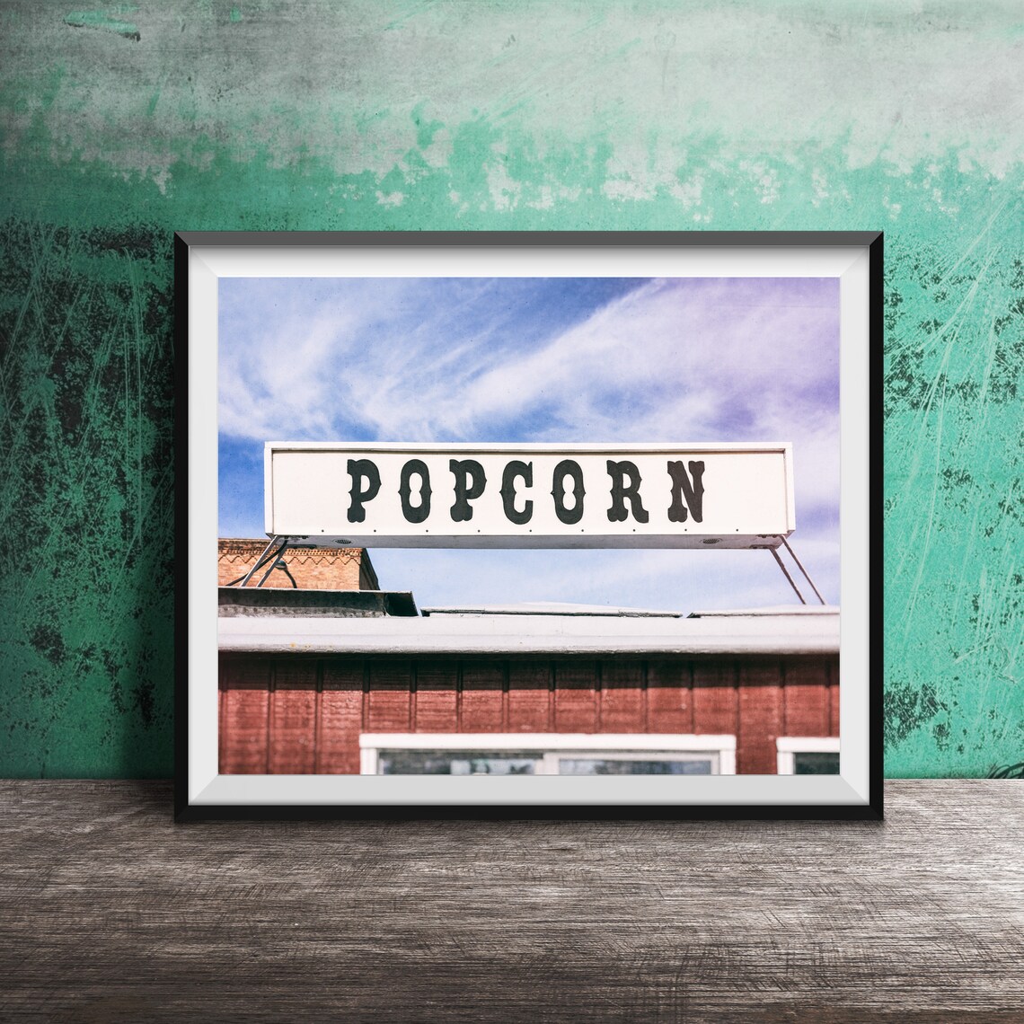Popcorn Kitchen Decor, Food Sign Photography Art Print