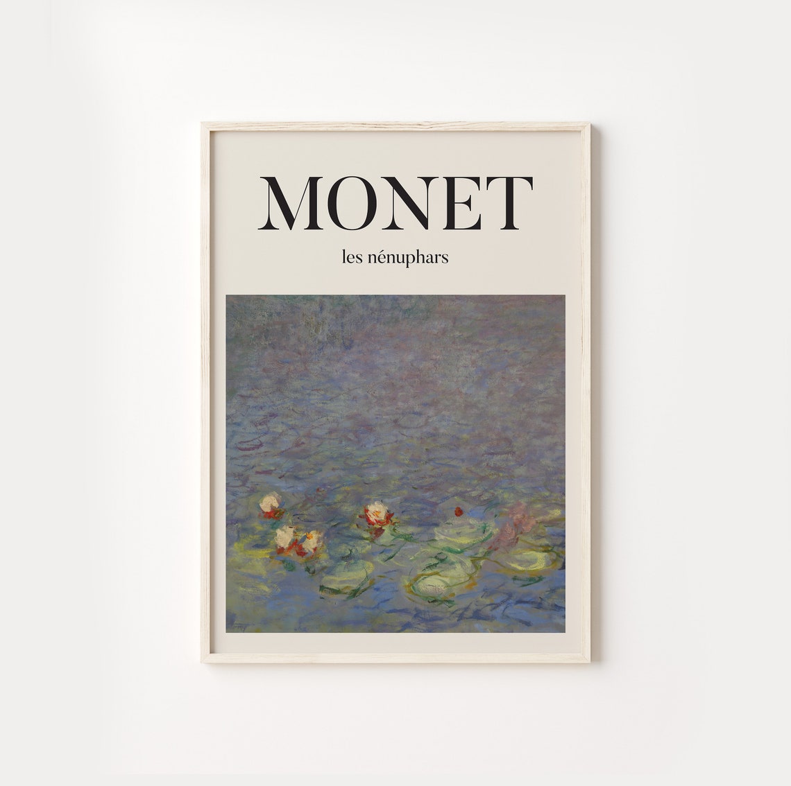 Monet Les Nenuphars Water Lilies Impressionist Exhibition Art Poster