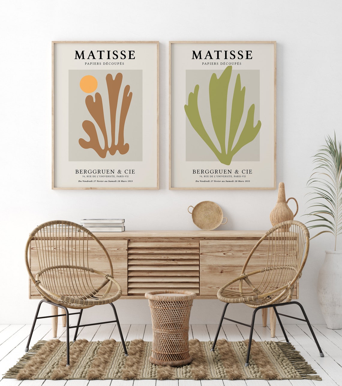 Matisse Papiers Decoupes Brown Leaf Cutout Exhibition Art Poster - Image 2