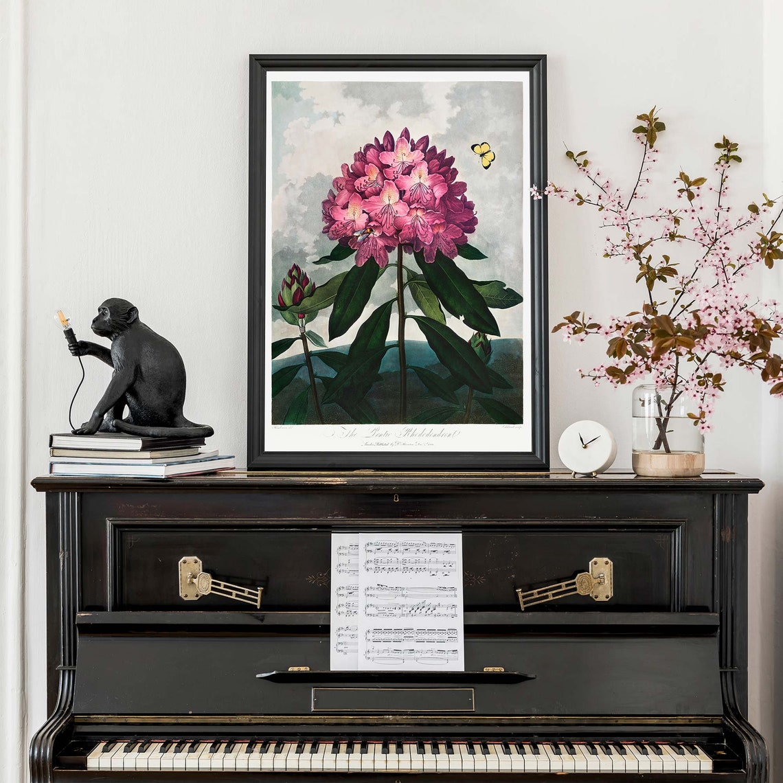 Thornton Rhododendron Botanical Vintage Pink Flower Art Poster - Image 2