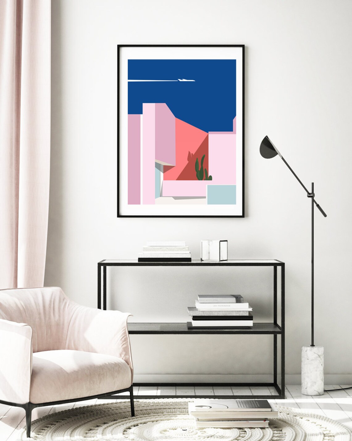 Art Deco Architectural Poster, Colourful Wall Art - Image 4