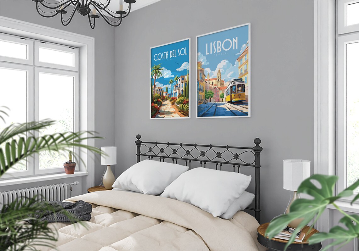 Lisbon Retro Travel Poster, Portugal Wall Art - Image 3
