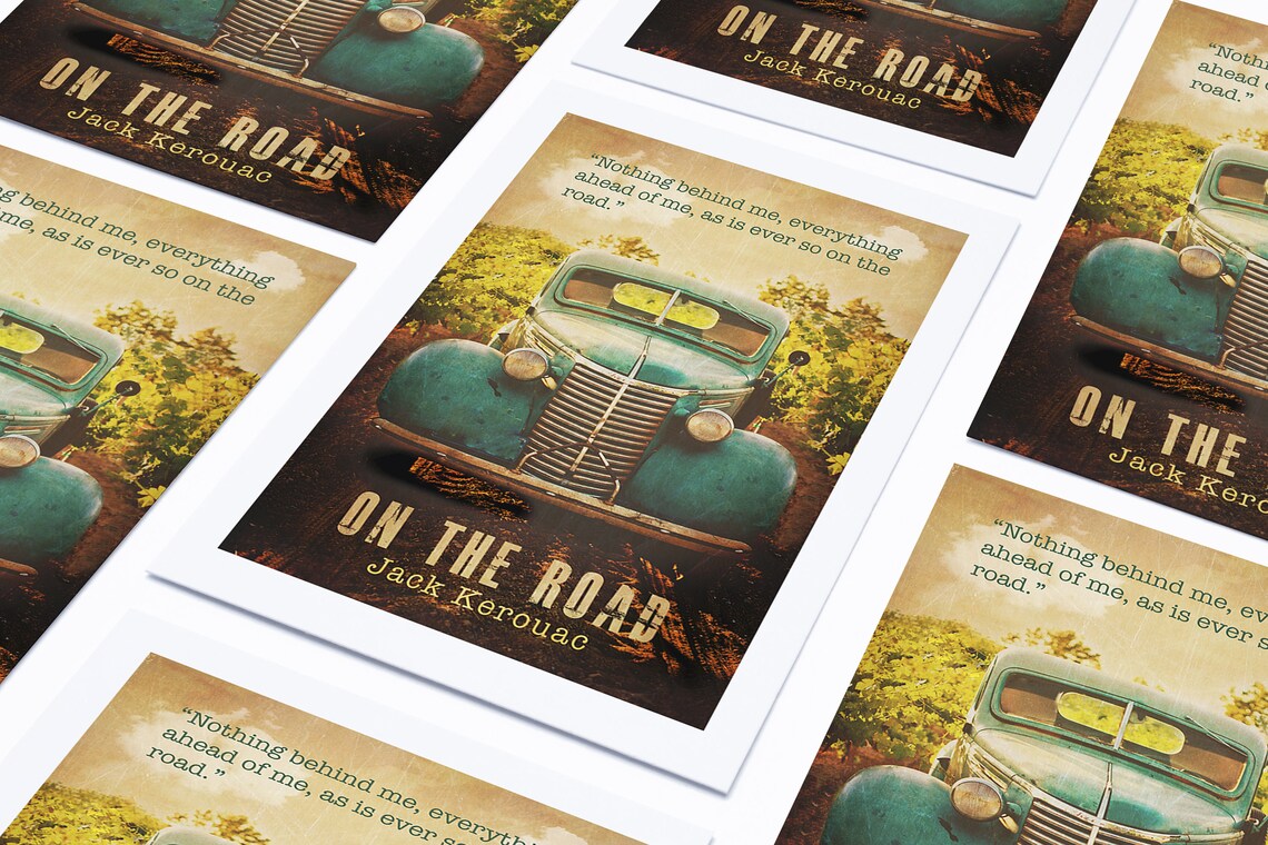 On The Road Jack Kerouac Quote Literature Poster - Image 2