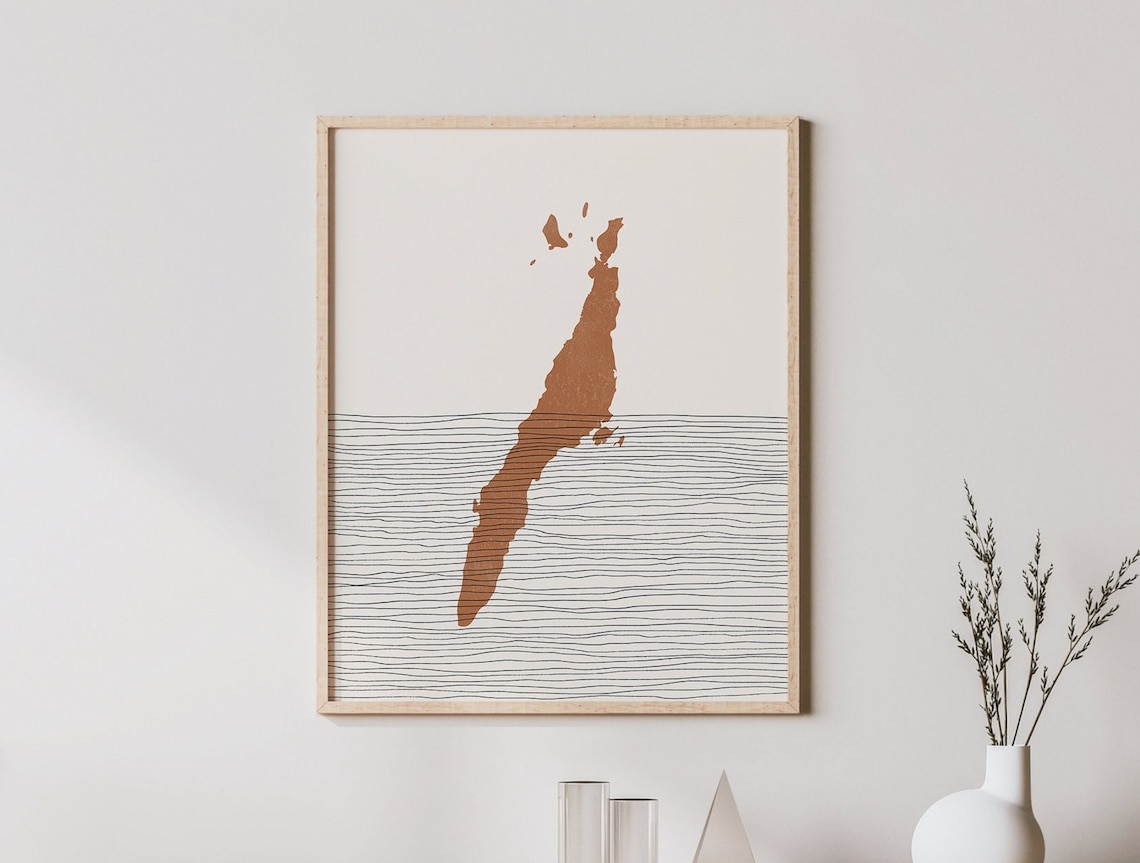 Cebu Boho Island Travel Poster, Philippines Art Print