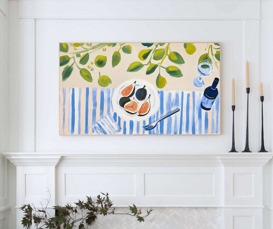 Mediterranean Tablescape Art Print, Summer Still Life - Image 4