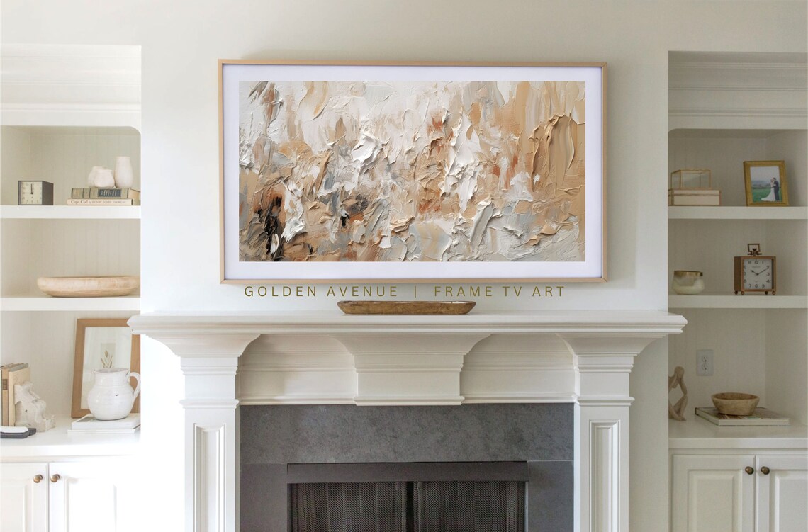 Textured Neutral Abstract Modern Art Print - Image 3