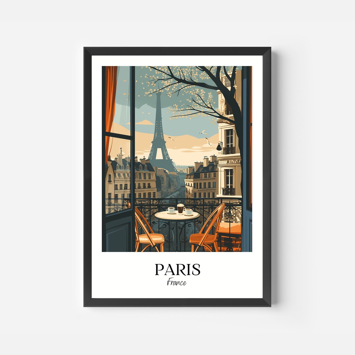 Paris City Print Paris Travel Poster France Travel Gift Paris France Poster Paris Gift - Image 2