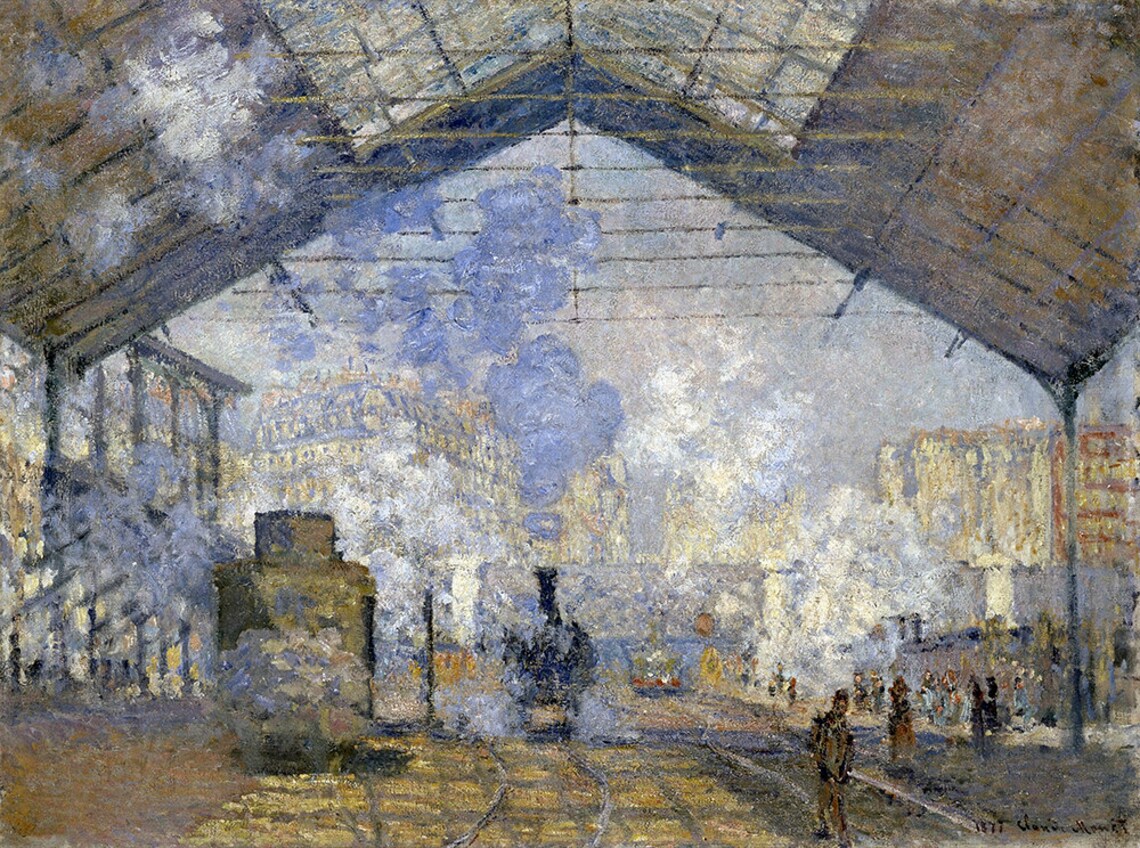 Claude Monet The Saint Lazare Station Fine Art Glice 1877 Sku 0129 - Image 2