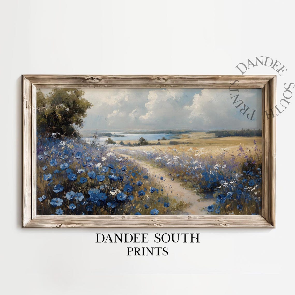 Wildflowers Landscape Tv Art For Frame Smart Spring Flowers Painting Floral Home Decor Tv027