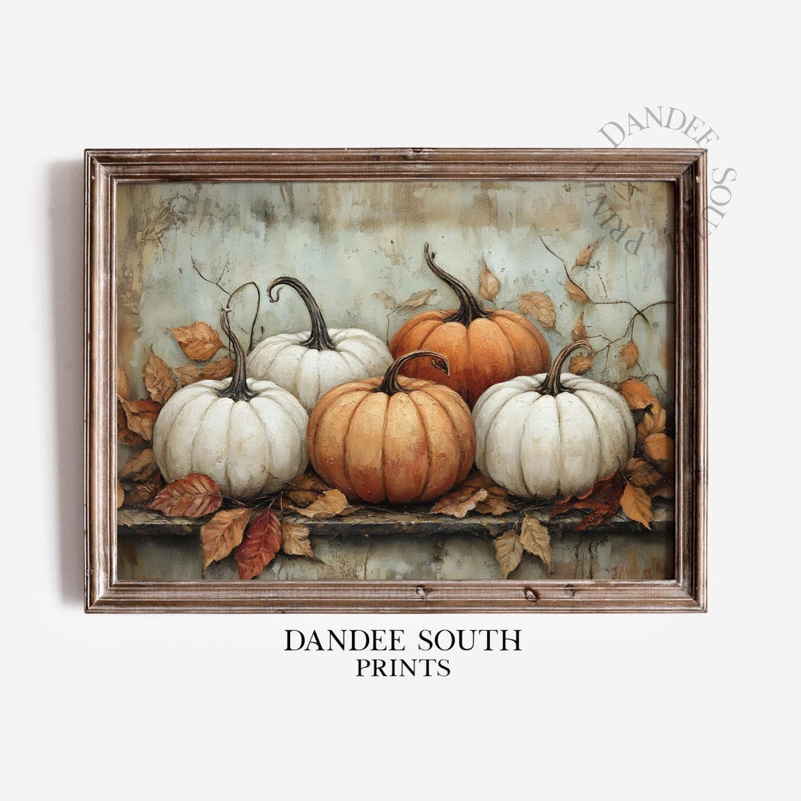 Rustic Fall Pumpkins Wall Art Autumn Thanksgiving Decor Vintage Farmhouse 564