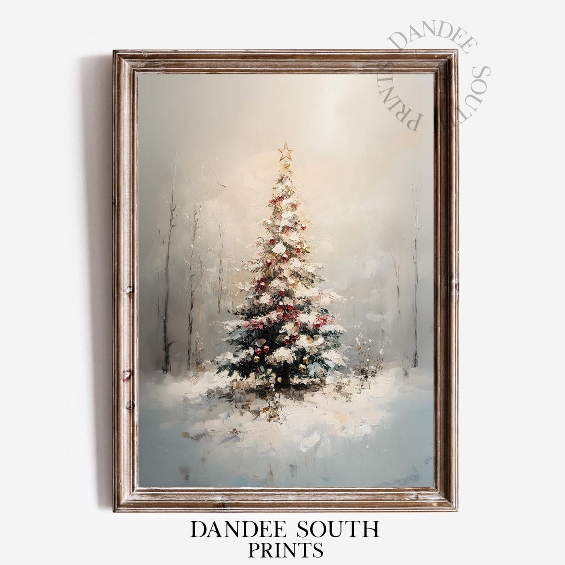 Christmas Tree Wall Art Botanical Rustic Holiday Home Decor Seasonal 768