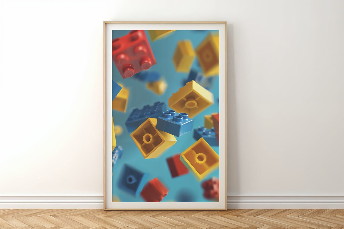 Colorful Building Blocks Nursery Wall Art Print - Image 5