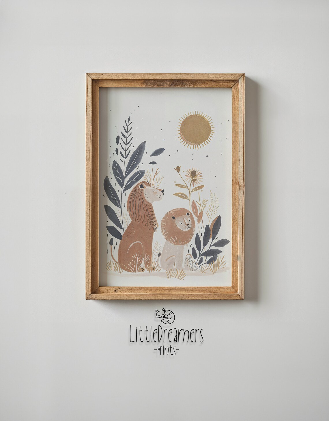 Lion Nursery Art Print, Safari Jungle Wall Decor - Image 5