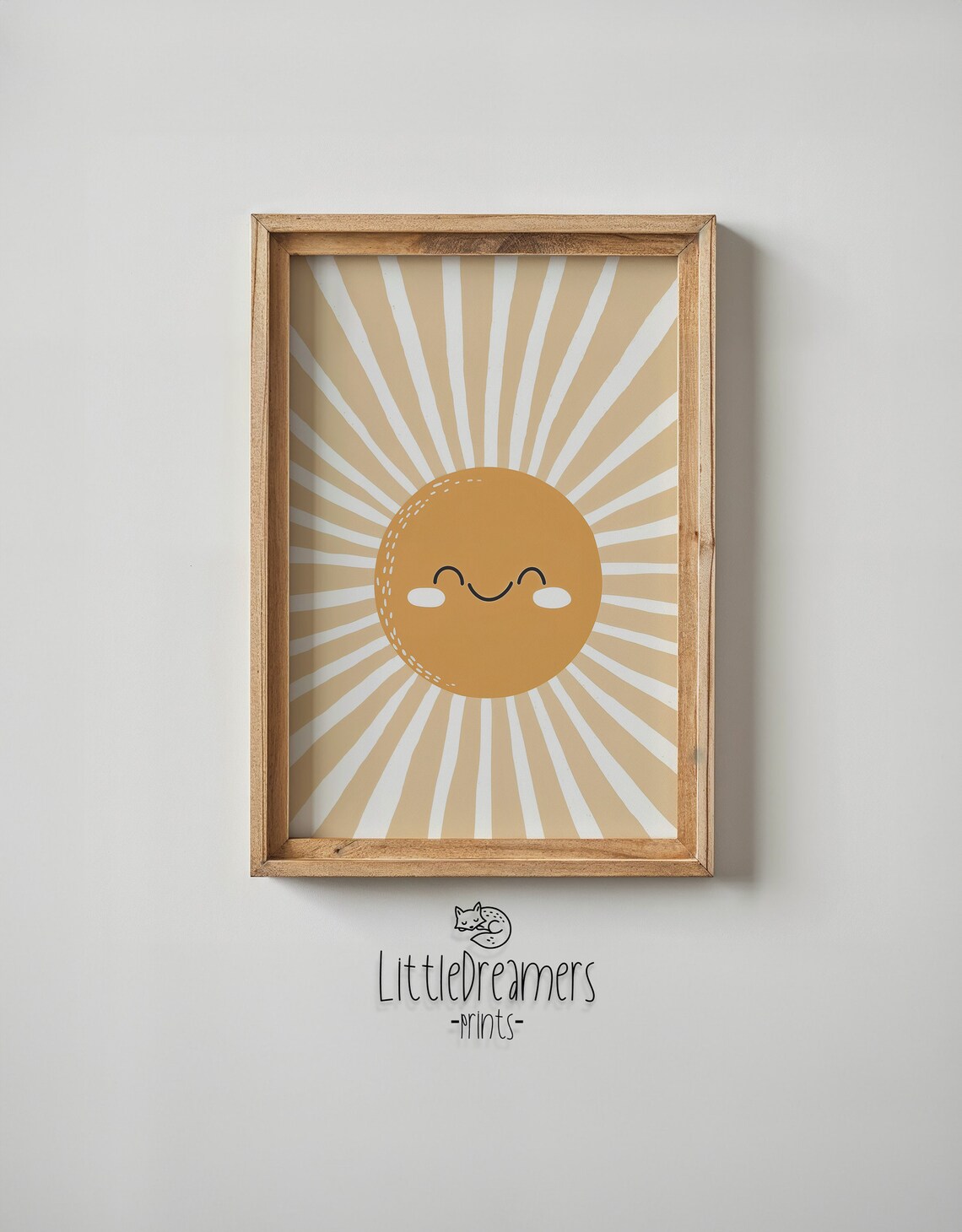 Smiling Sun Nursery Art Print, Whimsical Sunshine - Image 4