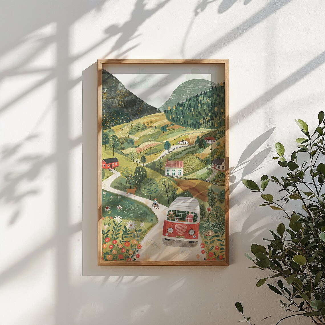 Playful Shapes Nature Scenery Nursery Art Print - Image 5