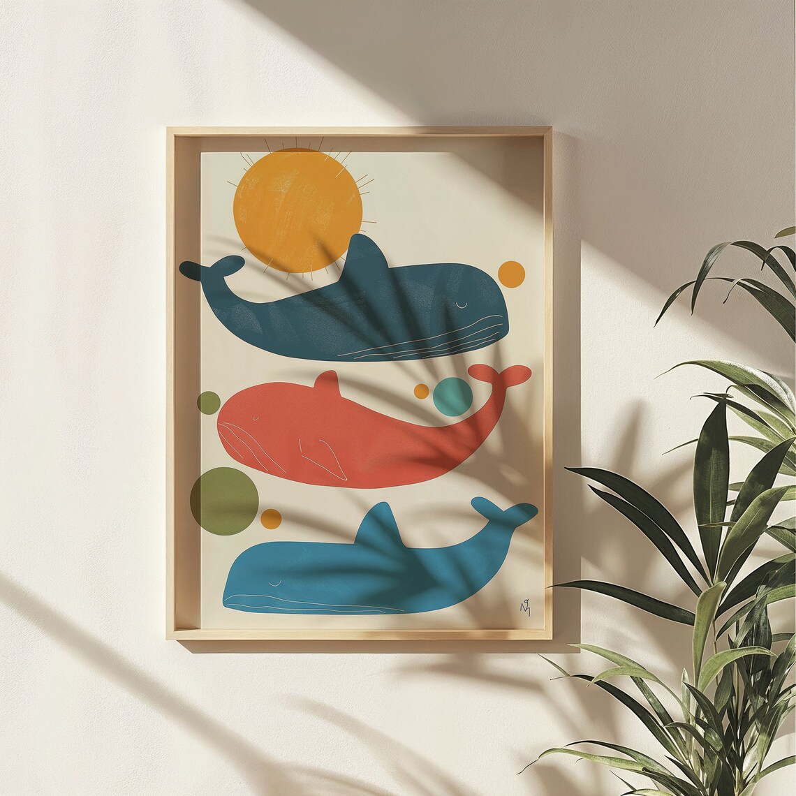 Whale Family Nursery Wall Art, Sea Life Poster - Image 4