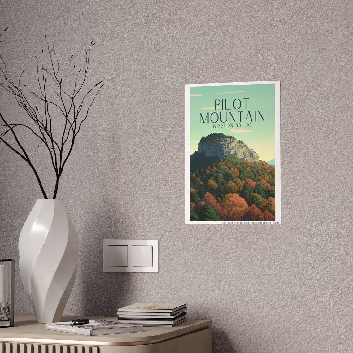 Pilot Mountain Travel Poster, Nature Landscape - Image 5