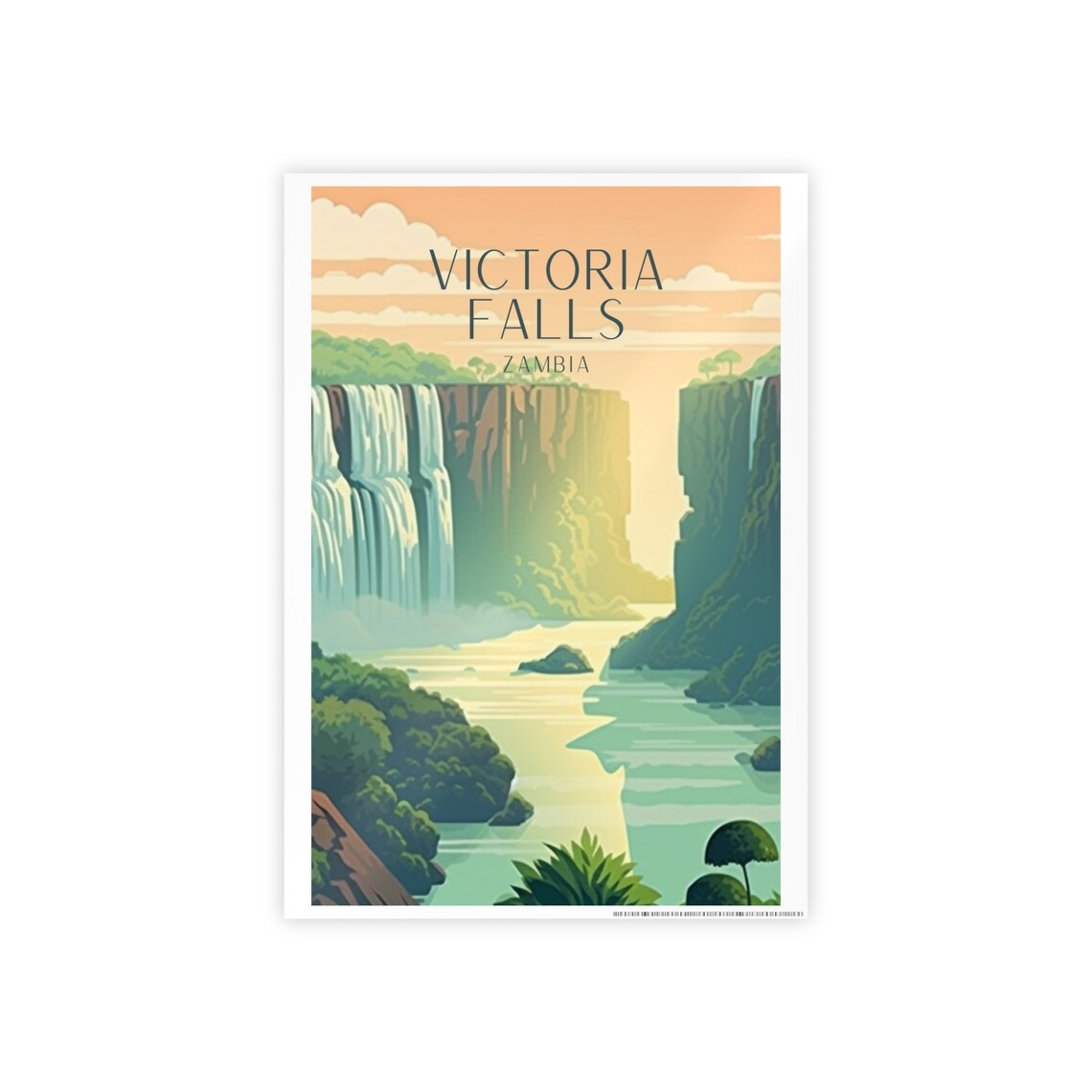 Victoria Falls Art Deco Travel Poster - Image 4