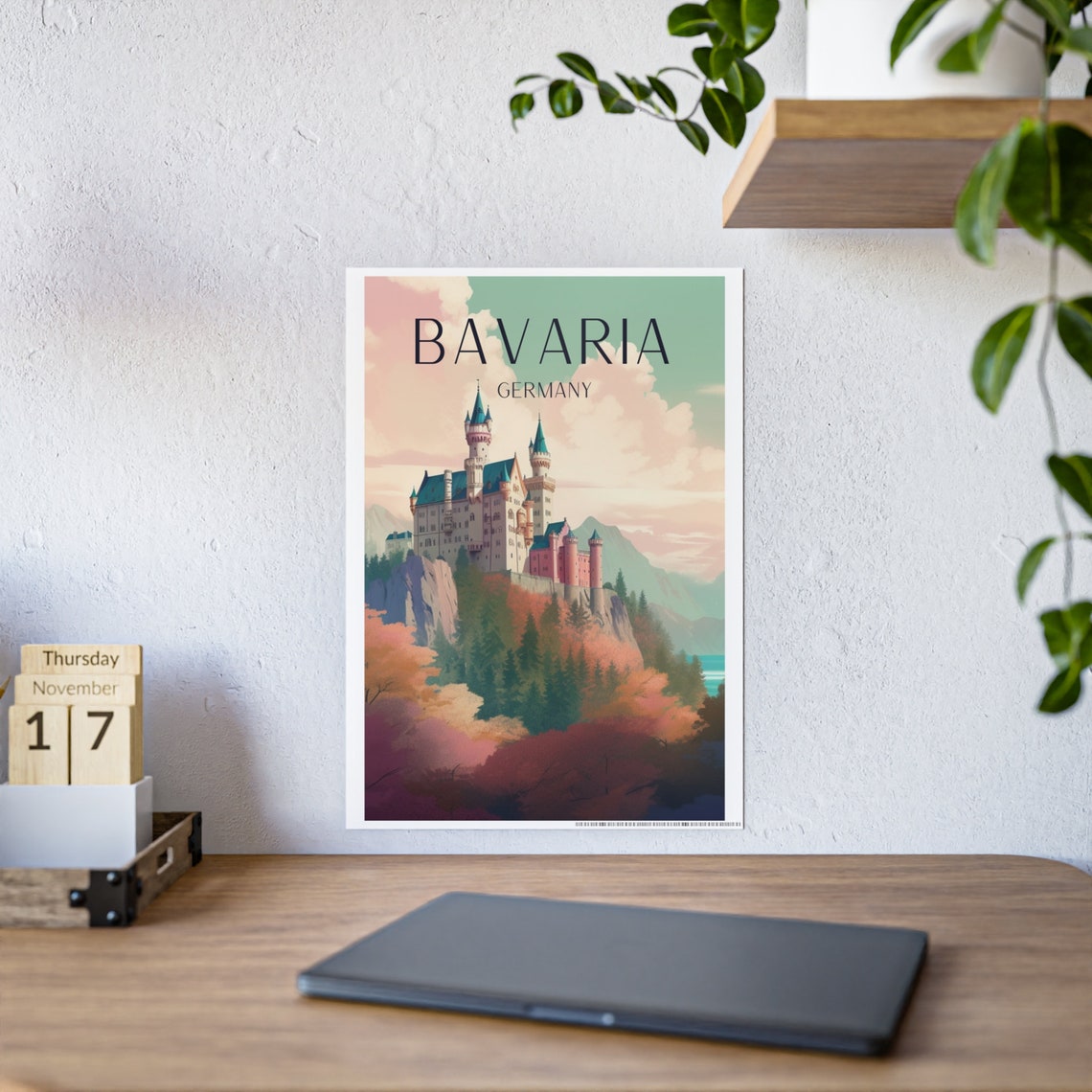Neuschwanstein Travel Poster, Bavaria Germany Alps - Image 6