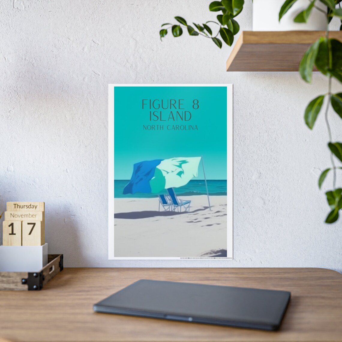 Figure Eight Island - Beach Art Travel Poster - Image 6