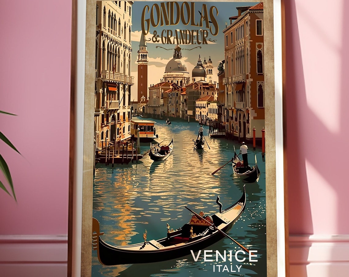 Venice Poster Venezia Travel Print Wall Art Venice Gift Italia Poster Italy Travel Poster Travel Gift Home Decor Italy Postcard