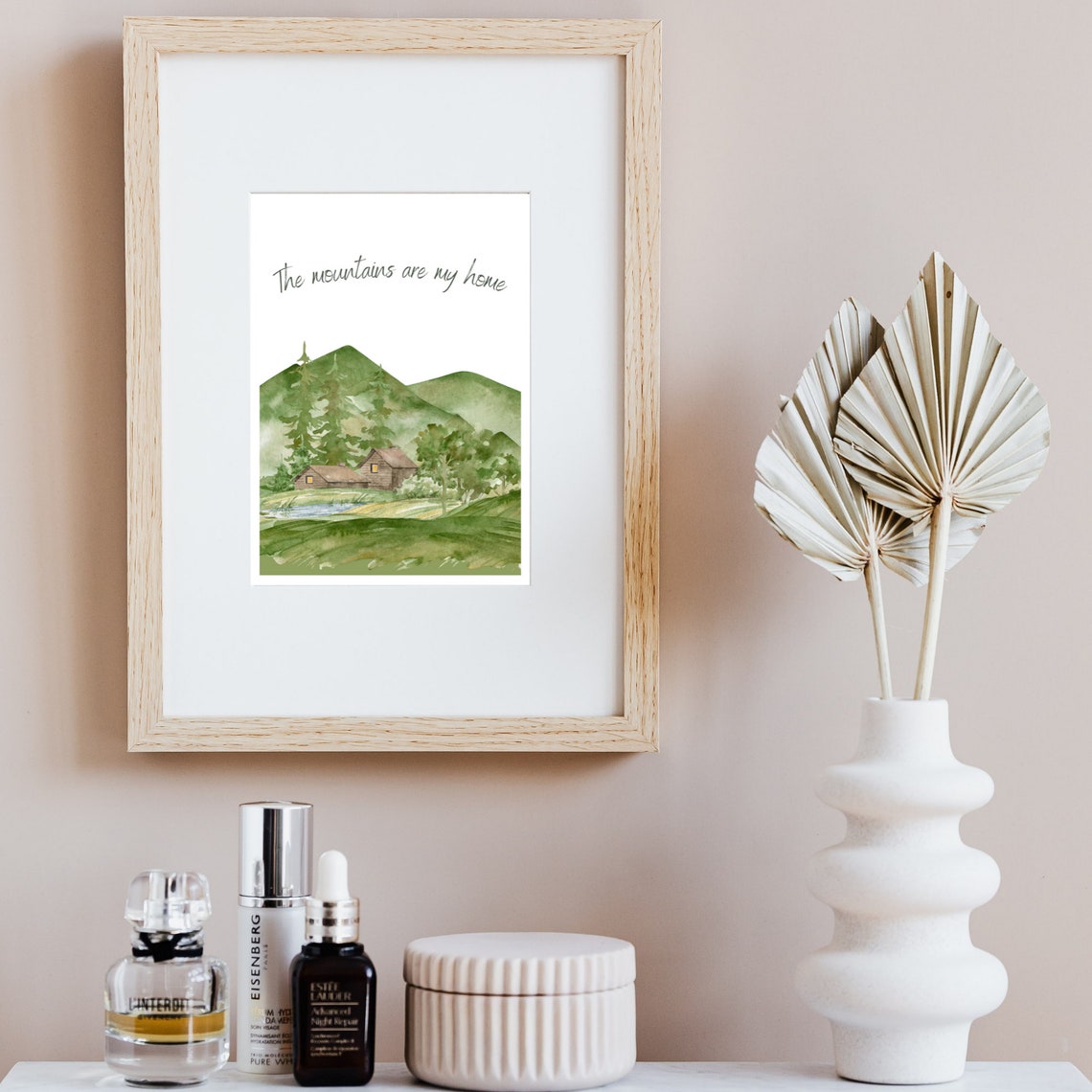 Spring Nature Scene Mountains Are My Home Wall Art - Image 3