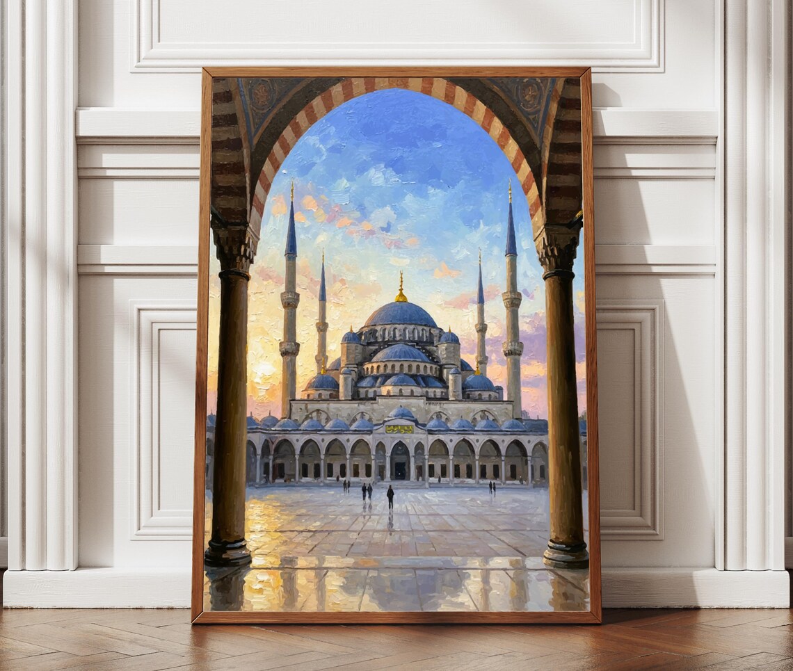 Blue Mosque Poster, Istanbul Ottoman Architecture