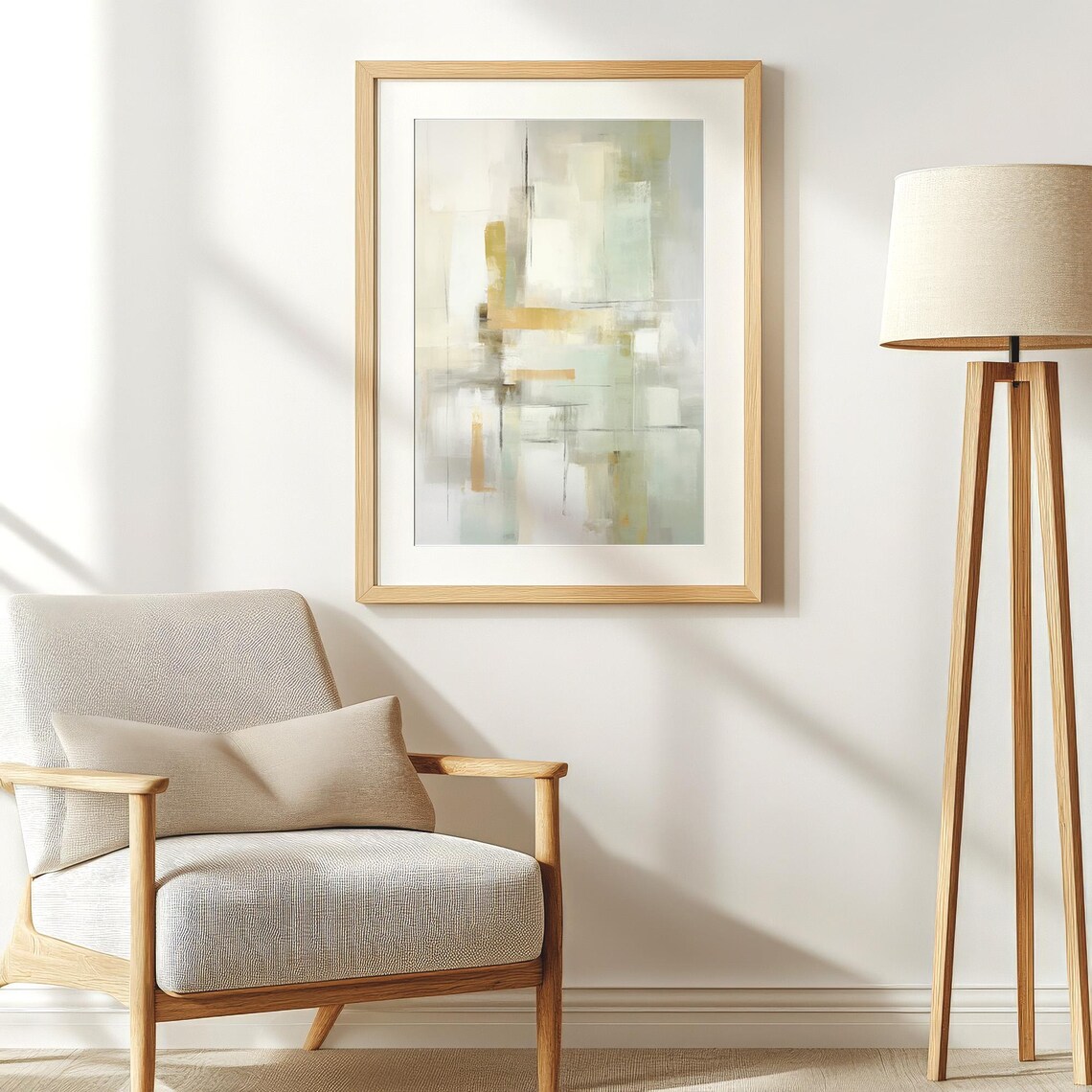 Pastel Abstract Painting, Modern Minimalist Art Print - Image 4