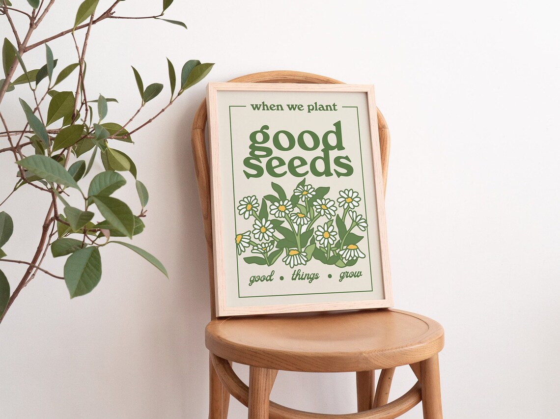 Retro Botanical Poster, Wildflowers Flower Market Art Print - Image 2