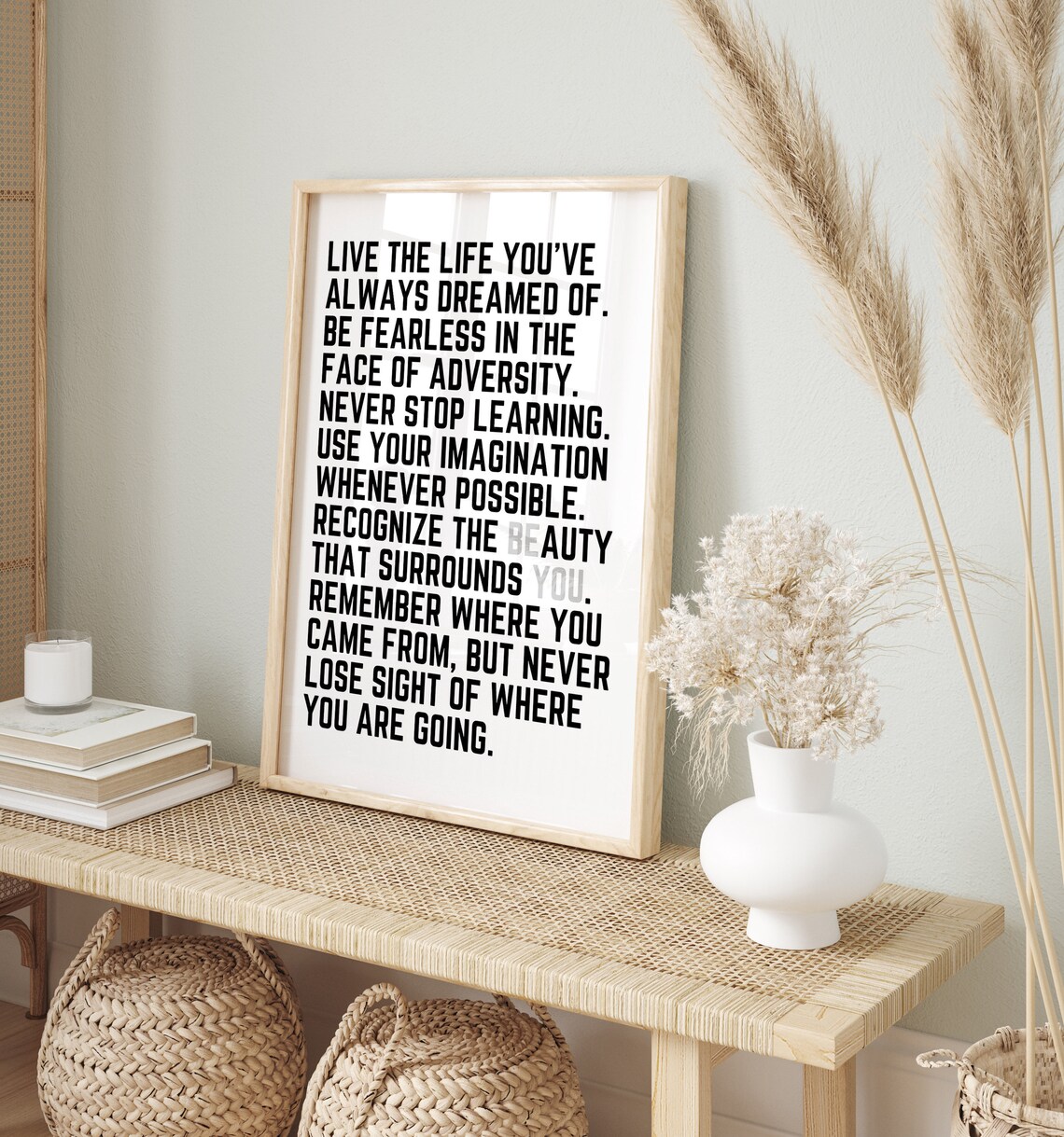 Live The Life Youve Always Dreamed Of Quote Art Print - Image 2