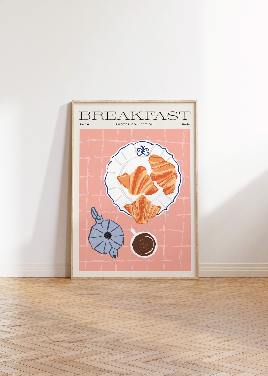 Coffee and Croissant Kitchen Art Print - Image 2